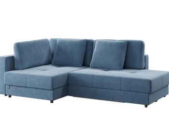 Орматек Угловой диван-кровать Tomas (левый) (Ткань: Велюр Оникс 17) 150x200