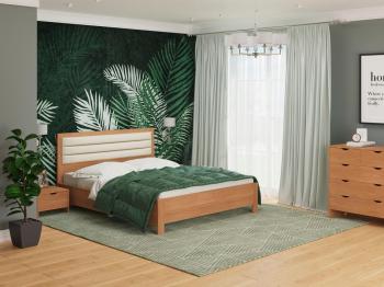 Кровать Райтон Prima с подъемным механизмом 140×200 Ткань/Массив (Savana Camel (бежевый)/Антик (сосна))