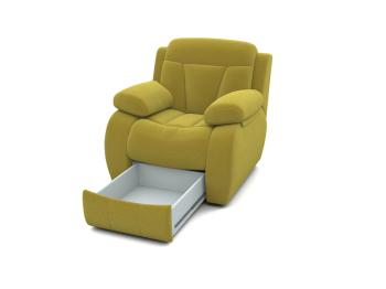 Кресло Орматек с ящиком Манчестер (Ткань: Экозамша Breeze Yellow) 106x104