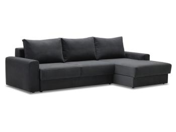 Орматек Угловой диван-кровать Таурус (правый) (Ткань: Велюр Ультра графит серый) 136x169