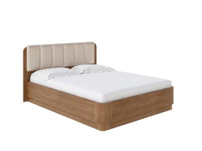 Мягкая Кровать Орматек Wood Home 2 с подъемным механизмом (Экокожа Антик (сосна) с брашированием/Бежевый перламутр (5062)) 180x210 фото #1