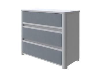Комод Орматек Wood Soft (Ткань: Велюр Белая эмаль (сосна) с брашированием/Forest 17 серый) 90x40