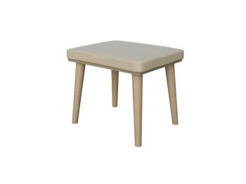 Банкетка Райтон узкая Lagom 50×40×42 Ткань/Массив (береза) (Лама Индиго/Масло-воск Natura)