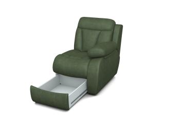 Кресло Орматек Модуль Манчестер с ящиком (правый) (Ткань: Экозамша Tesoro Green) 83x104