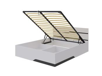 Кровать Wave Line с подъемным механизмом (ЛДСП Белый-Черный) 180x200