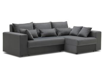 Орматек Угловой диван-кровать Каприо (правый) (Ткань: Велюр Ультра графит серый) 200x140