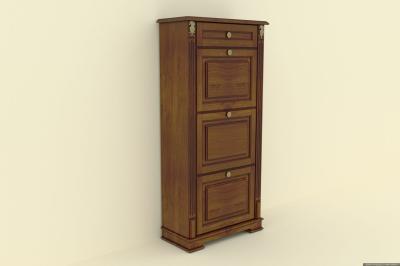Комод для обуви (655х200х1380), шпон вишни, дуба, ясеня фото #1