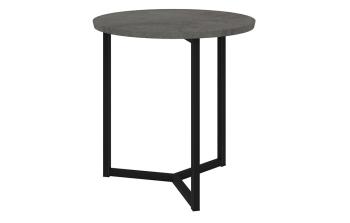 Журнальный столик круглый матовый чёрный Ангара 50х50х50,4 см Современный стиль, Лофт, Сканди Ангстрем